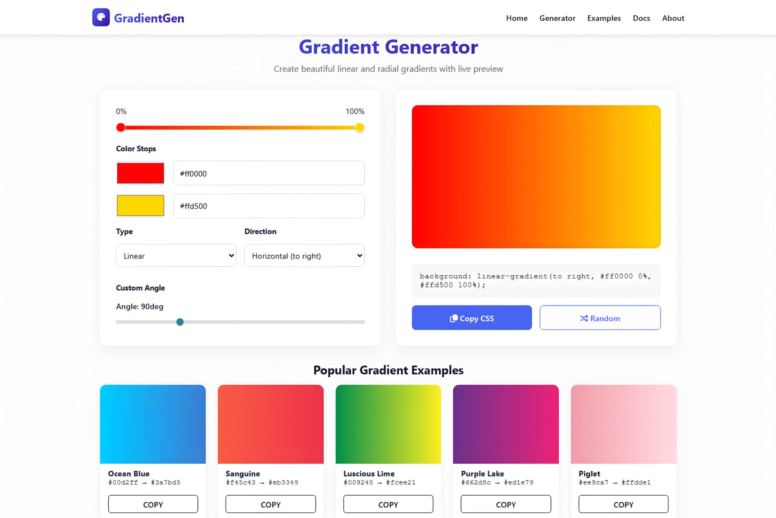 CSS Gradient Generator Script