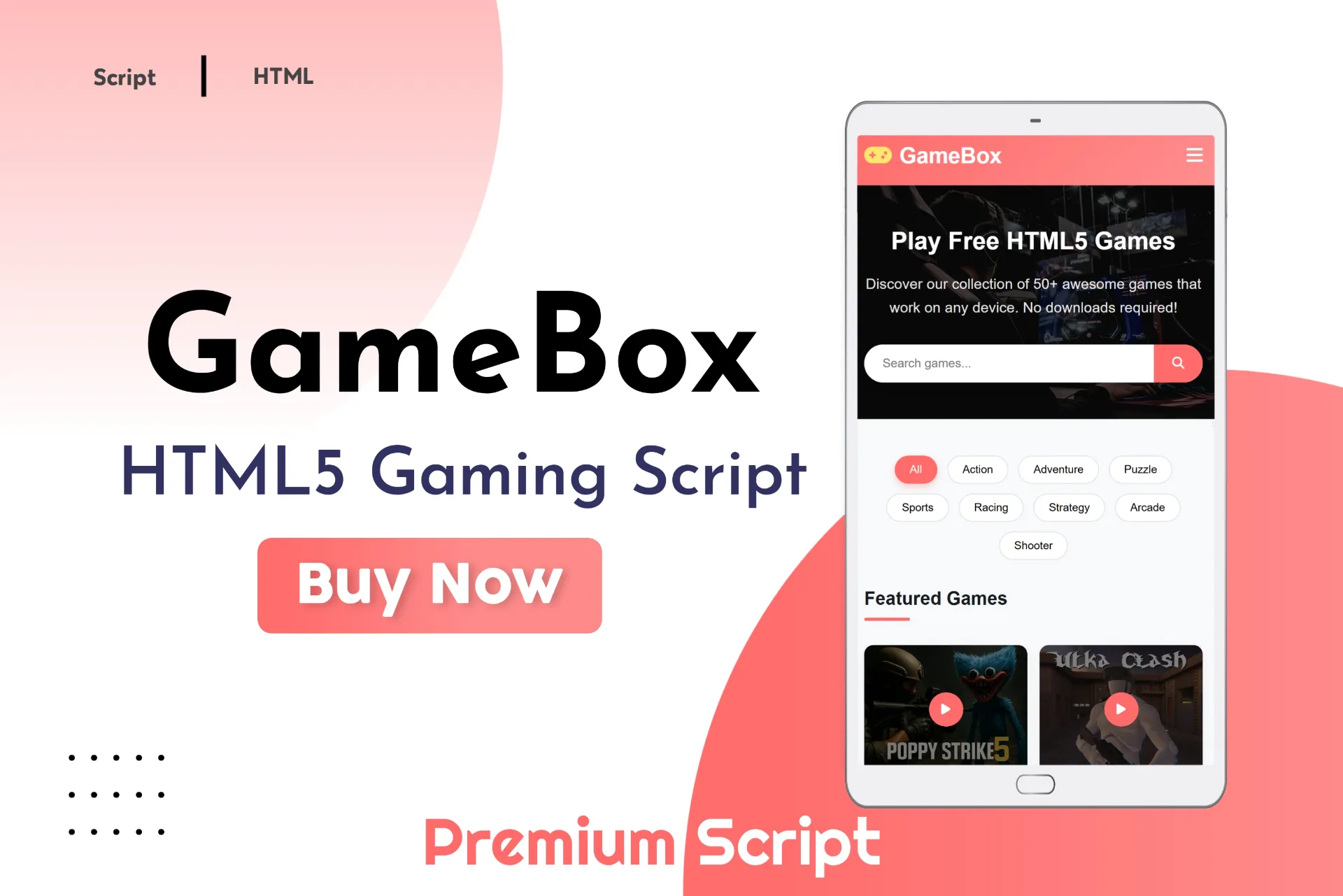 GameBox - HTML5 Script