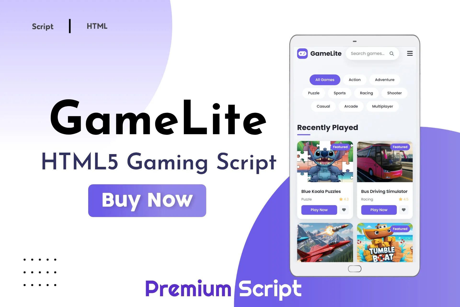 GameLite – HTML5 Script