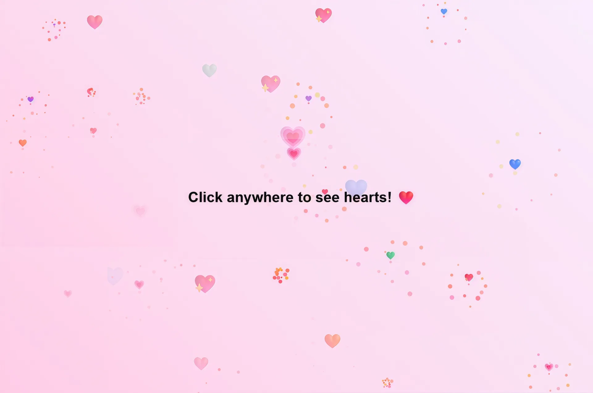 Heart & Particle Click Animation