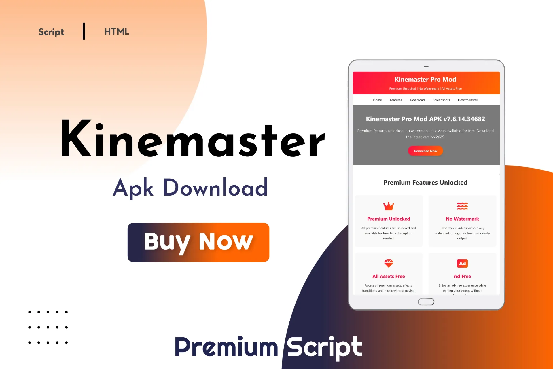 Kinemaster Pro Mod APK Script