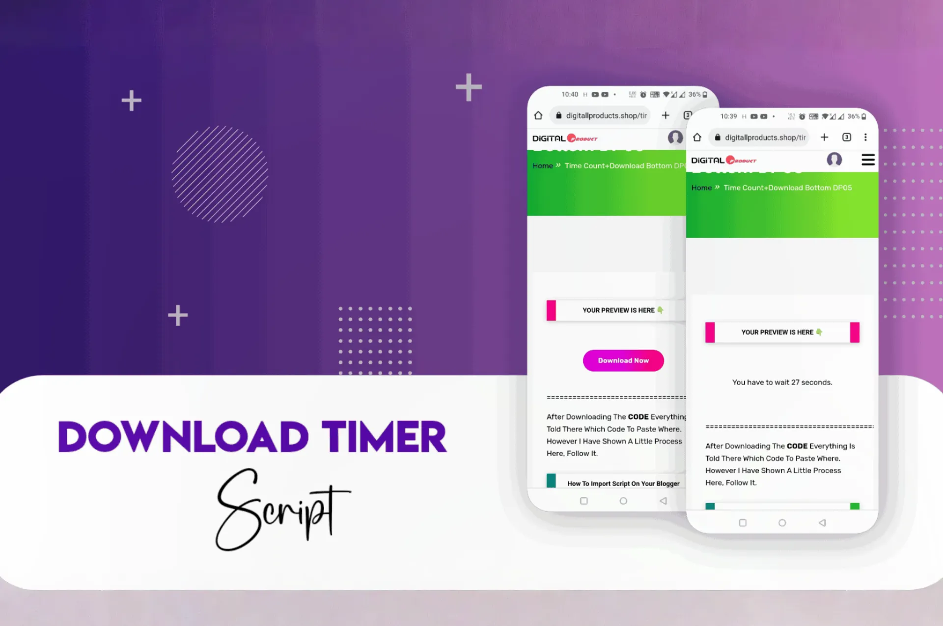 Minimal Countdown Download Timer