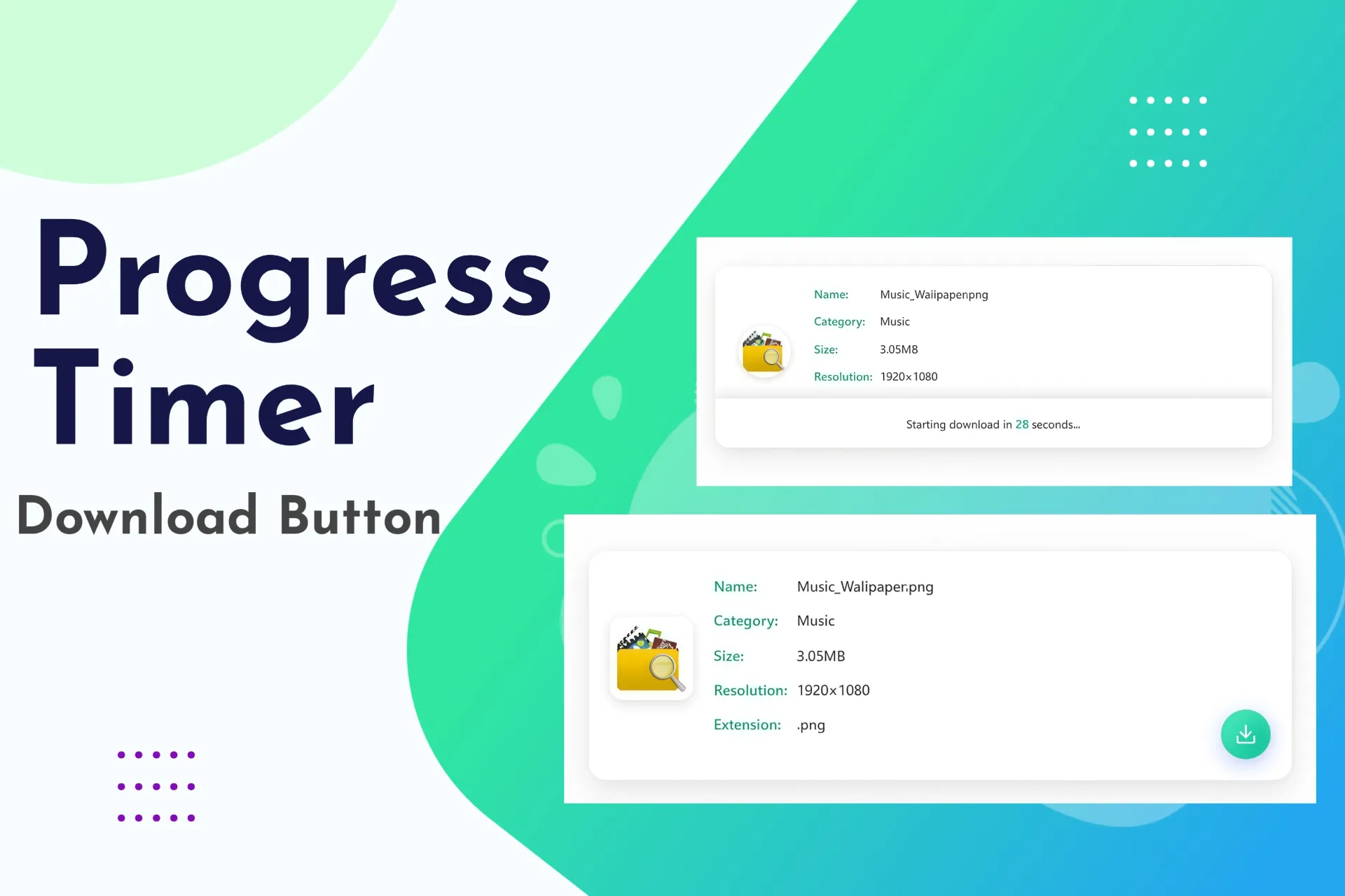 Modern Animated Download Card