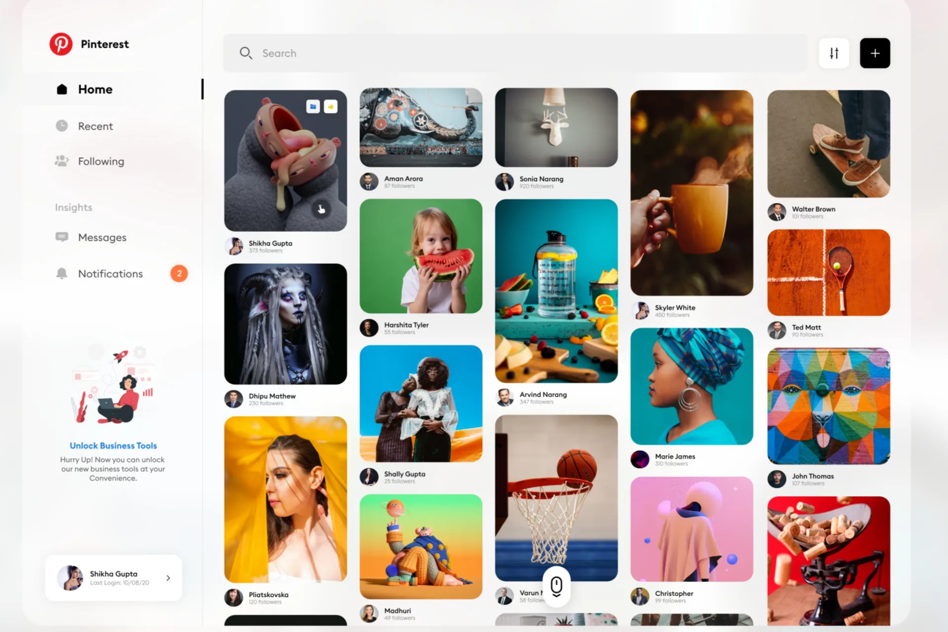 Pinterest Style Image Gallery Script