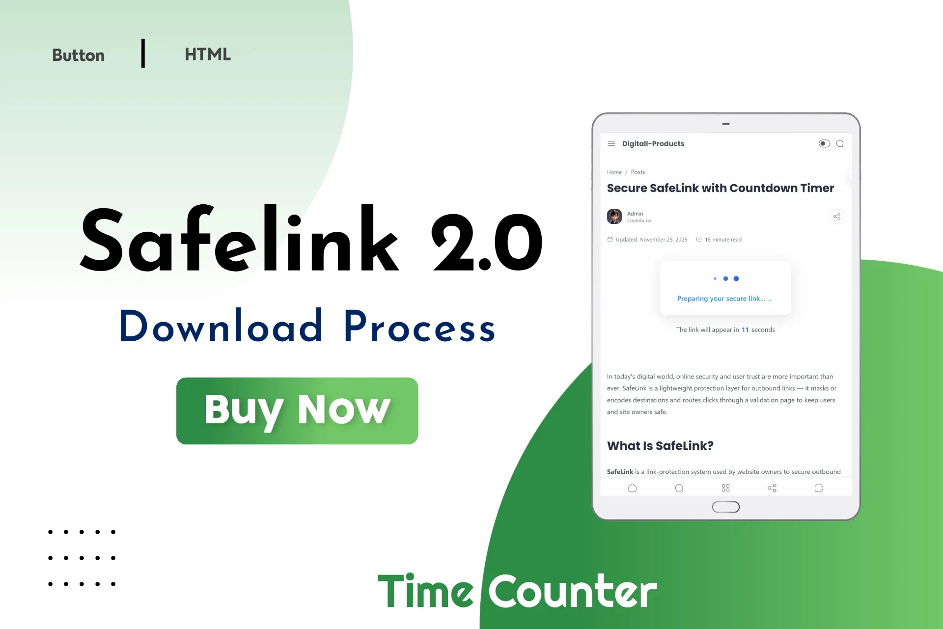 Secure SafeLink with Countdown Timer