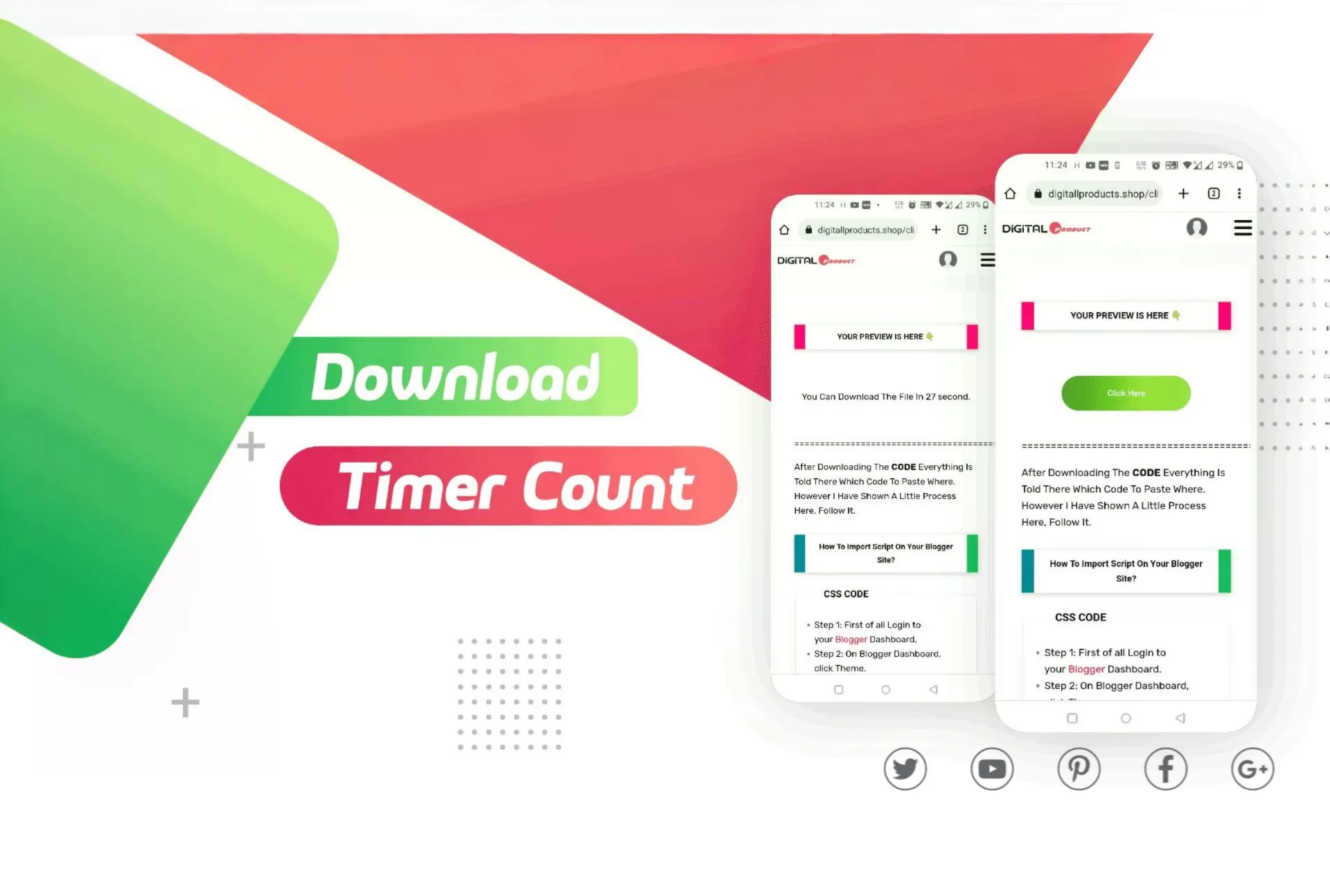 Simple Countdown Download Button