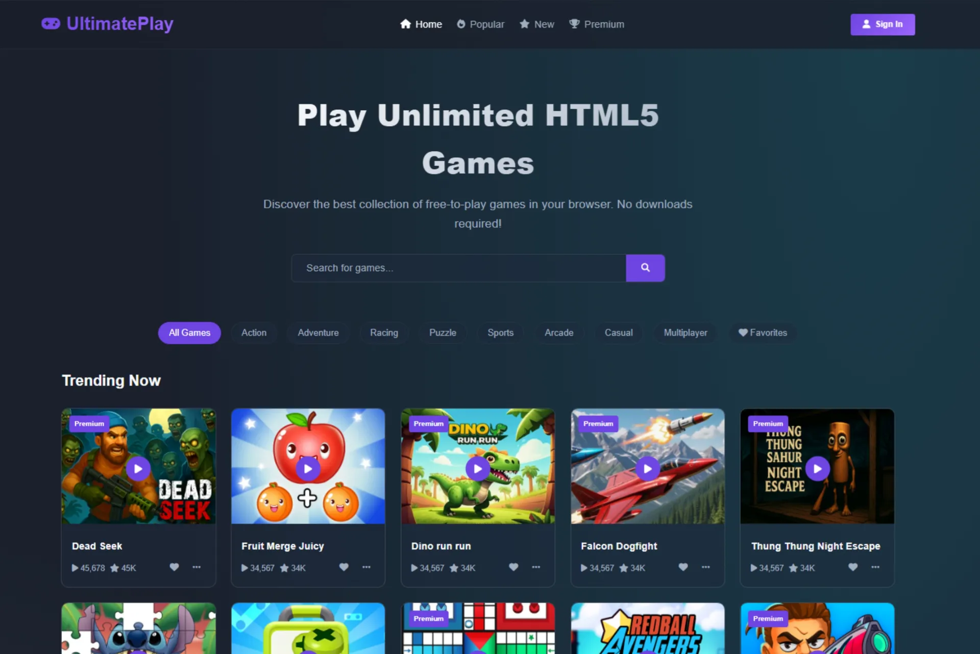 UltimatePlay - HTML5 Script