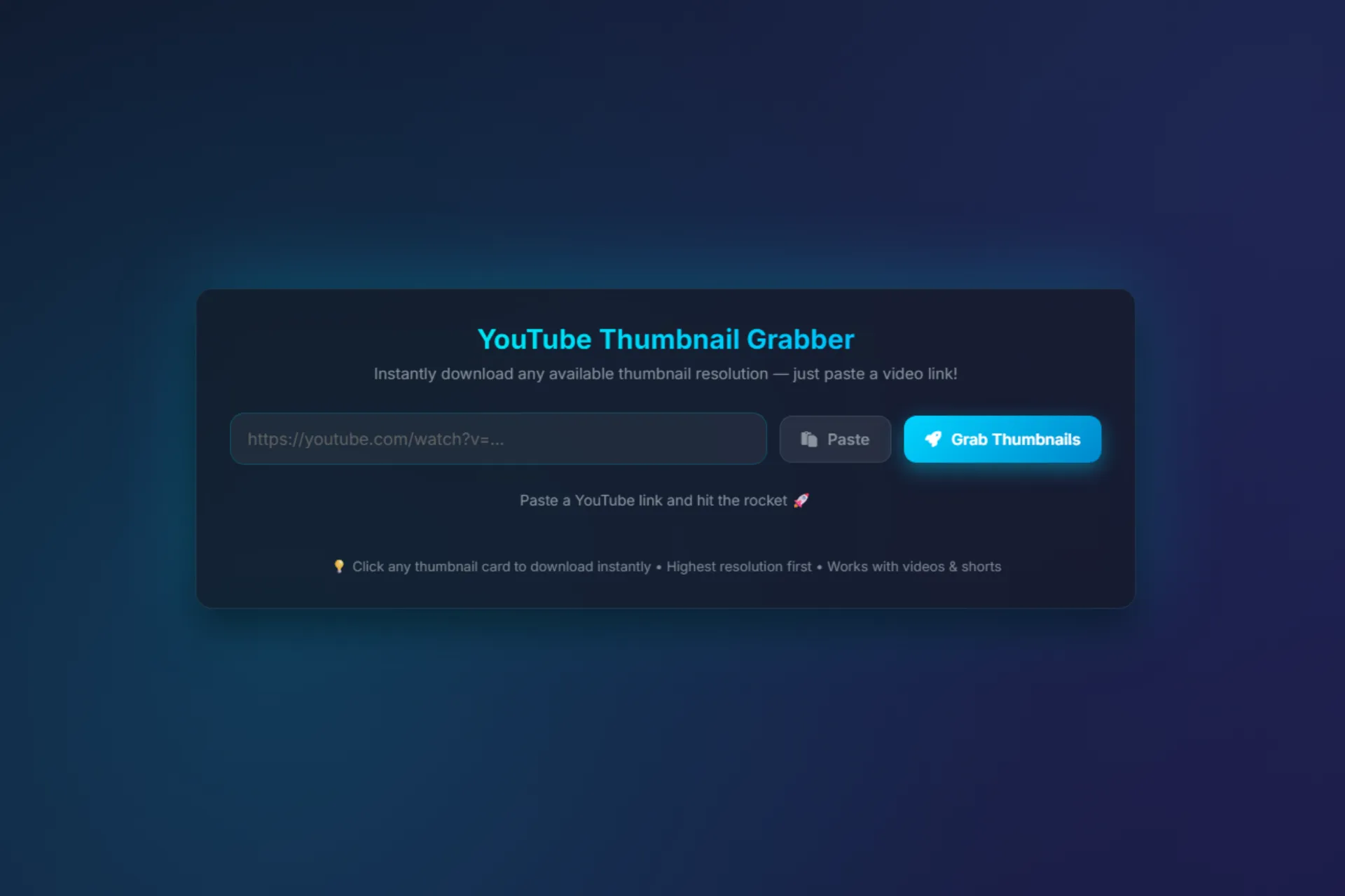 YouTube Thumbnail Grabber